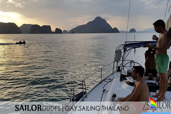 Gay sailing cruise Thailand - sunset