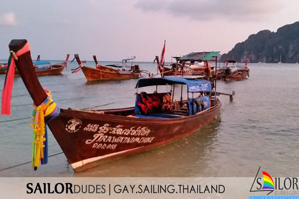 Gay sailing Thailand - longtail boats