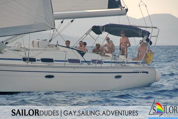 Gay nude clothing optional sailing skipper