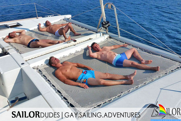 Gay sailing program relax catamaran