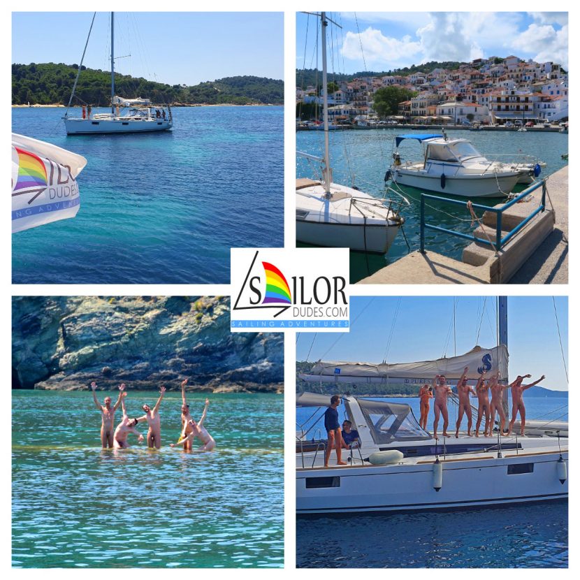 Gay naked sailing Greece Sporades