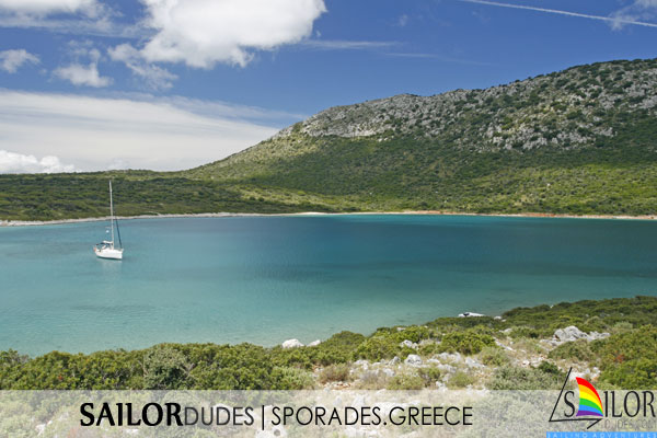 Gay sailing Greece Sporades bay