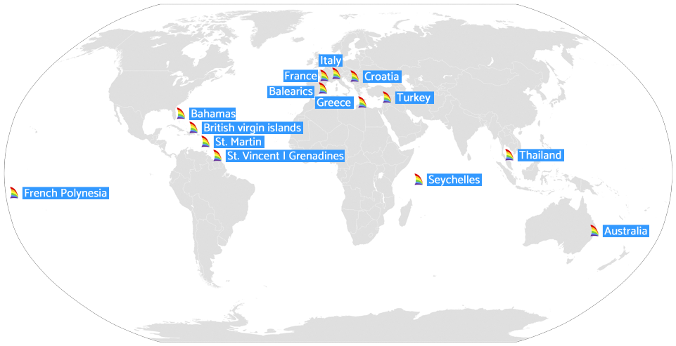 Gay sailing areas map