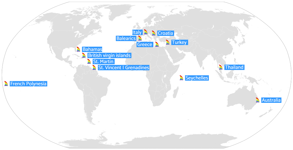 Gay sailing areas map